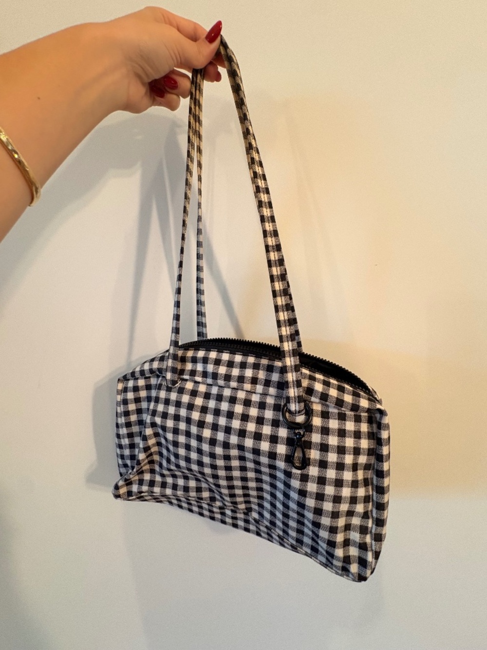 BAGGU Gingham Bowler Bag